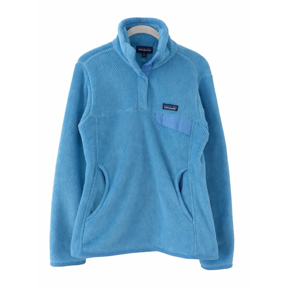 Patagonia Re-Tool Snap-T Ultramarine Electron Blue XDye Polartec Fleece Pullover